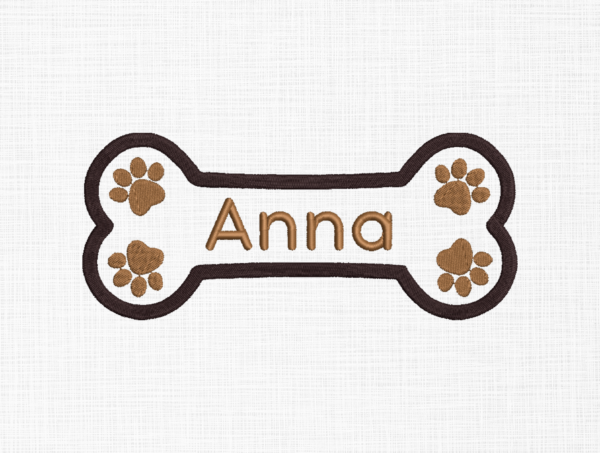 Bone Monogram Embroidery Design - 5 Sizes