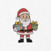 Santa with gifts Embroidery Design - 5 Sizes