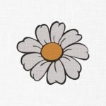 Daisy Flower Embroidery Design - 5 Sizes