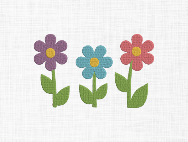 Mini Flowers Embroidery Design - 5 Sizes
