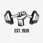 Dumbbell Holding Hand Embroidery Design - 5 Sizes