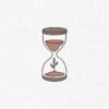 Time Hour Glass Embroidery Design - 5 Sizes