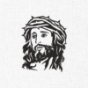 Jesus Face Embroidery Design - 5 Sizes