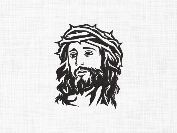 Jesus Face Embroidery Design - 5 Sizes