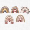 Boho Rainbow Embroidery Design - 5 Sizes