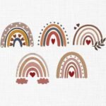 Boho Rainbow Embroidery Design - 5 Sizes