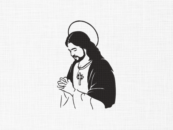 Jesus Face Embroidery Design - 5 Sizes