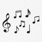 Musical Notes Embroidery Design - 5 Sizes