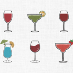 Drinks Bundle Embroidery Design - 5 Sizes