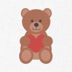 Teddy Embroidery Design - 5 Sizes