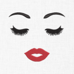 Women face Embroidery Design - 5 Sizes