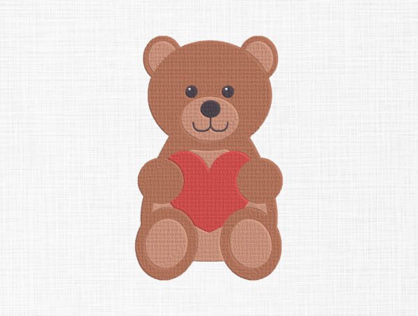 Teddy Embroidery Design - 5 Sizes