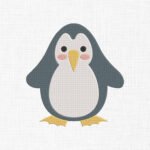 Cute Penguin Embroidery Design - 5 Sizes