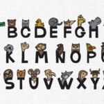Animals Alphabets Embroidery Design - 5 Sizes