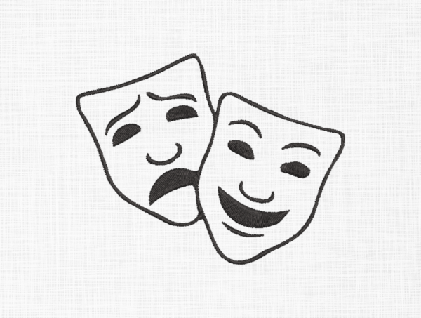 Masks Embroidery Design - 5 Sizes