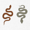 Snake Silhouette Embroidery Design - 5 Sizes