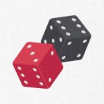 Dice Embroidery Design - 5 Sizes
