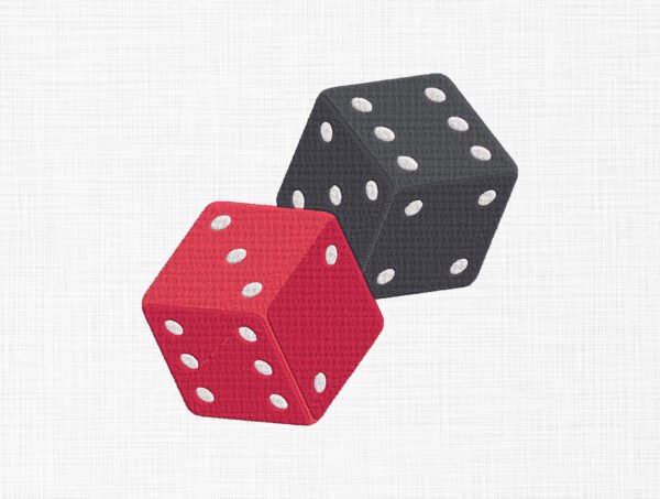 Dice Embroidery Design - 5 Sizes