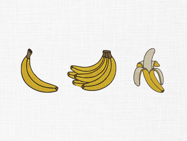 Banana Bundle Embroidery Design - 5 Sizes