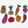Cute Vegetables Bundle Embroidery Design - 5 Sizes