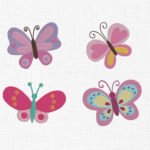 Mini Butterflies Embroidery Design - 5 Sizes