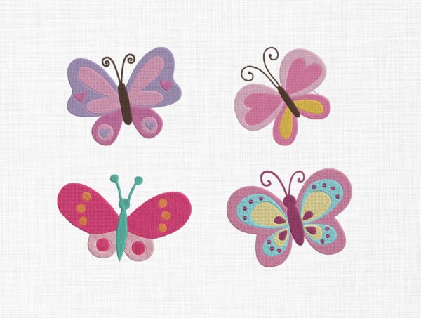 Mini Butterflies Embroidery Design - 5 Sizes