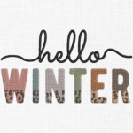 Hello Winter Embroidery Design - 5 Sizes