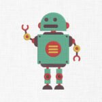 Robot Embroidery Design - 5 Sizes