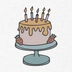 Cake Embroidery Design - 5 Sizes