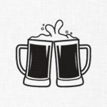 Beer Mugs Embroidery Design - 5 Sizes