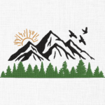 Mountains Embroidery Design - 5 Sizes