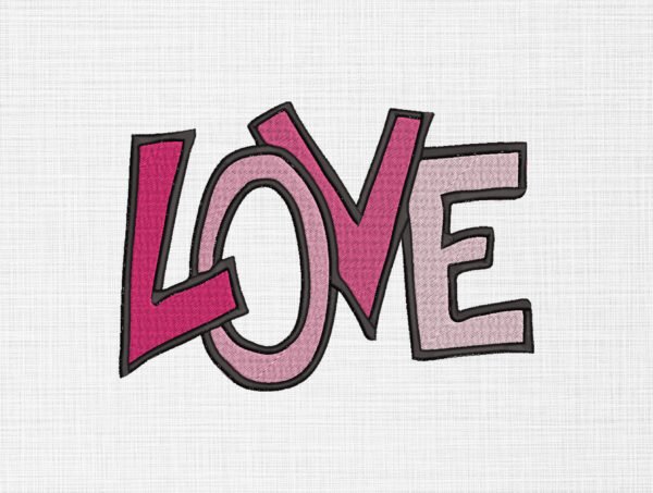 Love Embroidery Design - 5 Sizes