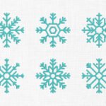 Snow Flakes Embroidery Design - 5 Sizes