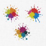 Paint Splattered Embroidery Design - 5 Sizes