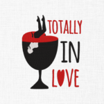 I love Wine Embroidery Design - 5 Sizes