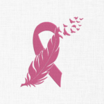 Feather Pink Ribbon Embroidery Design - 5 Sizes