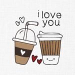I Love You Cold Coffee Embroidery Design - 5 Sizes