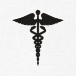 Medical Caduceus Sign Embroidery Design - 5 Sizes