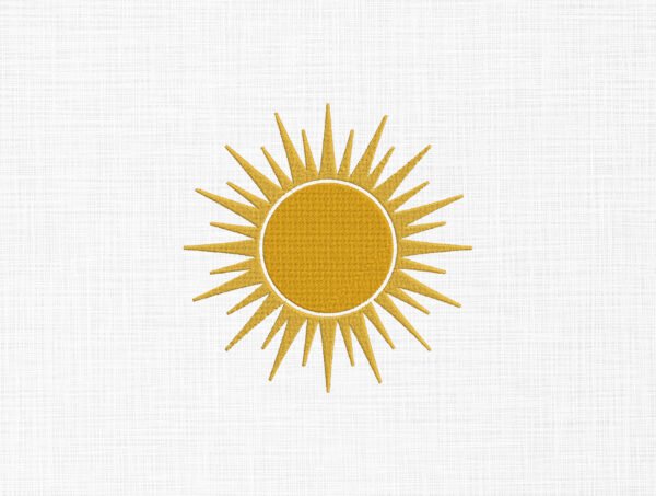 Sun Embroidery Design - 5 Sizes