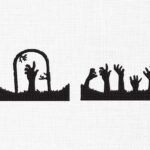 Zombie Hands In Grave Embroidery Design - 5 Sizes