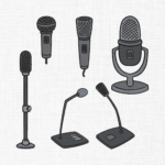 Microphone Bundle Embroidery Design - 5 Sizes