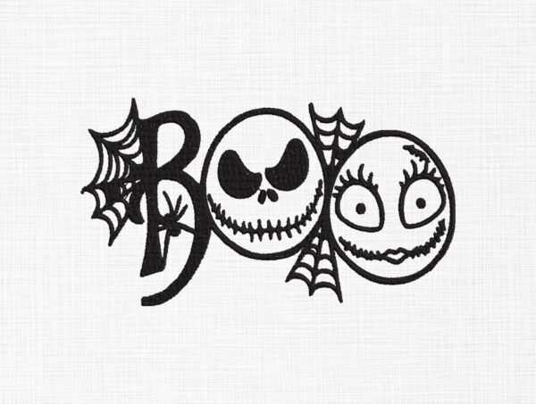 Halloween Horror Faces Embroidery Design - 5 Sizes