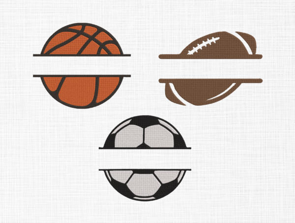 Balls Monogram Embroidery Design - 5 Sizes
