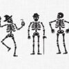 Dancing Skeleton Bundle Embroidery Design - 5 Sizes