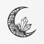 Crystal Moon Embroidery Design - 5 Sizes