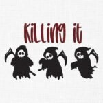 Killing It Grim Reaper Embroidery Design - 5 Sizes