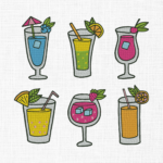 Drinks Bundle Embroidery Design - 5 Sizes