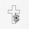 Floral Cross Embroidery Design - 5 Sizes