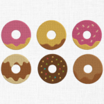 Donuts Bundle Embroidery Design - 5 Sizes