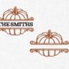 Pumpkin Monogram Embroidery Design - 5 Sizes